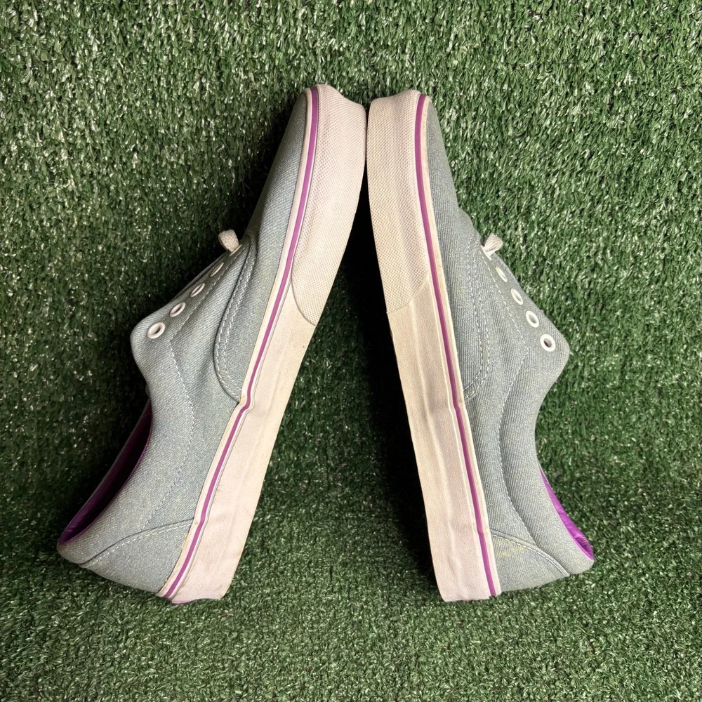 NEW Vans Era Denim Waffle Sole Skateboarding Sneaker Blue Purple Mens Size 10